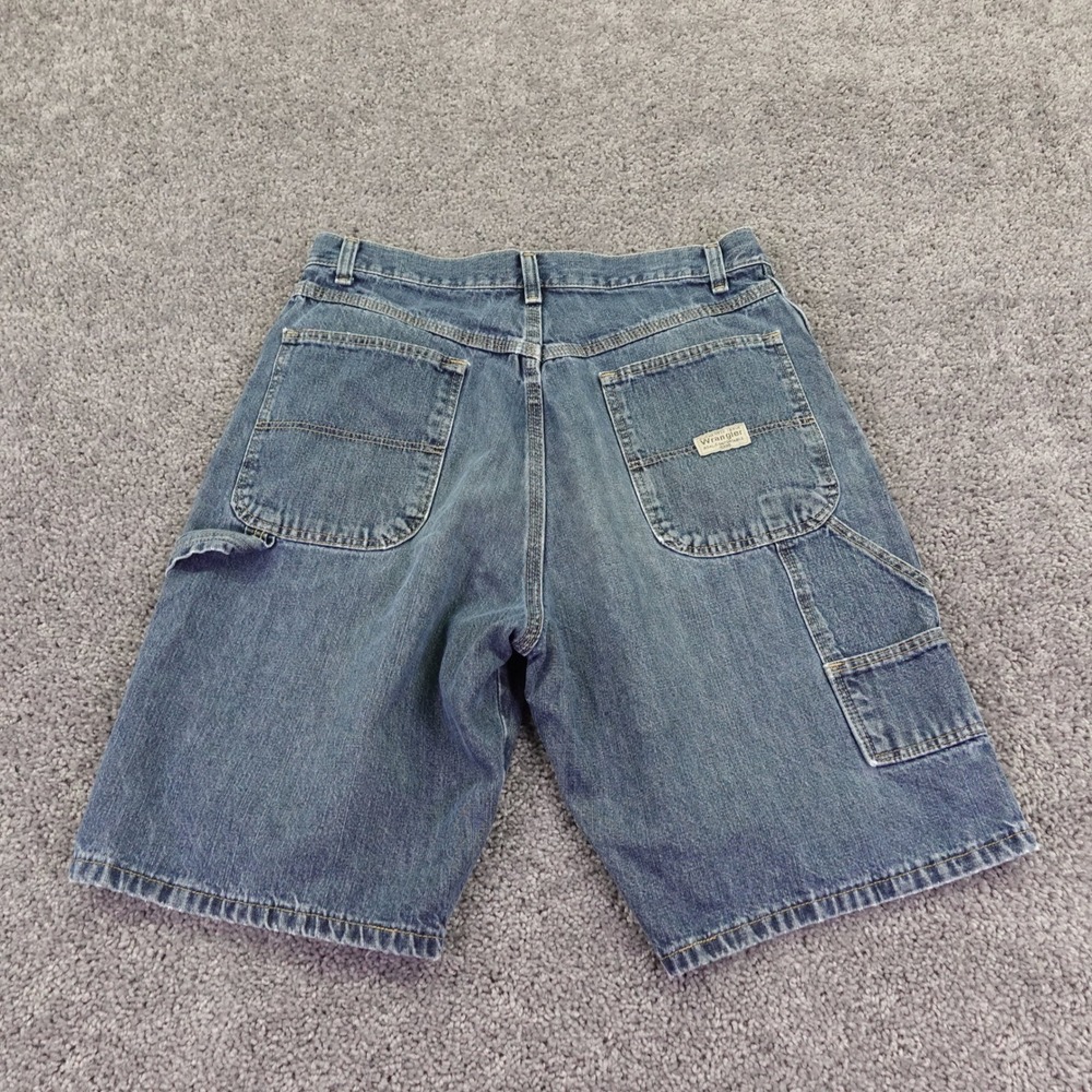 Wrangler Carpenter Shorts Mens 31 Blue Denim Authentic Workwear